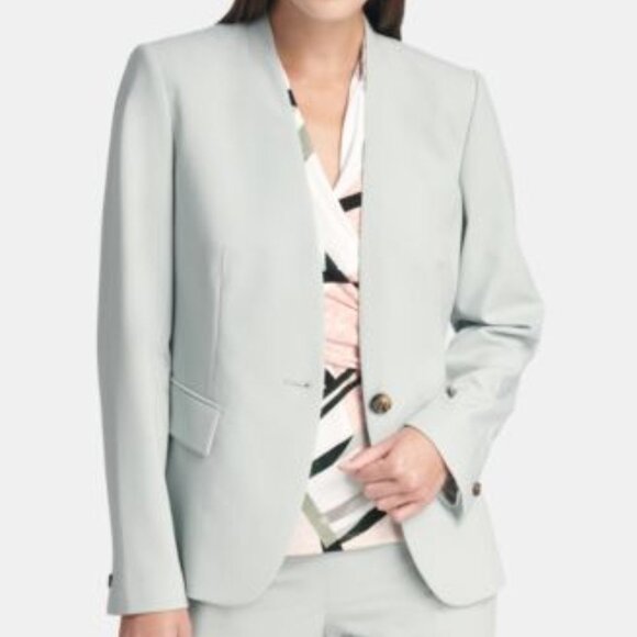 NWT DKNY Blue One Button Blazer - Picture 1 of 5